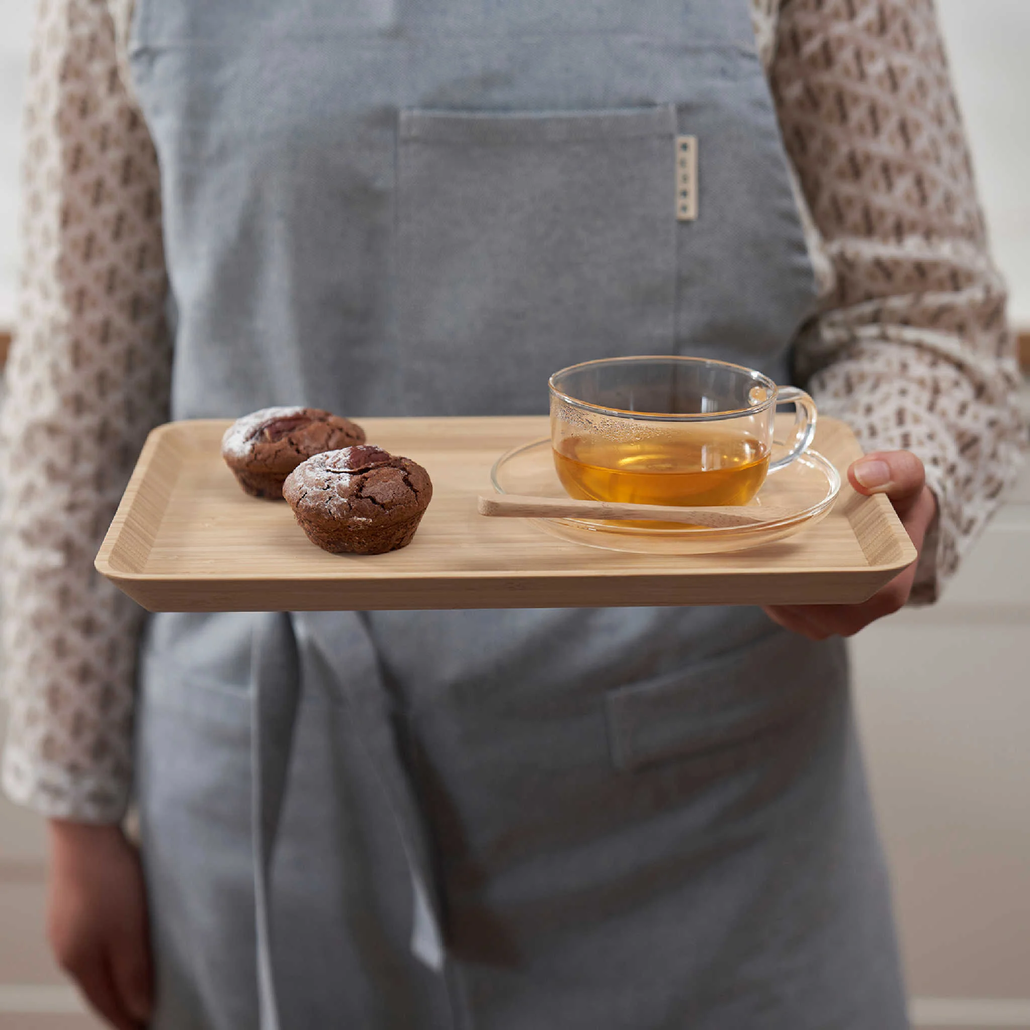Bamboo Serving Tray, Large Rectangle - Image 3