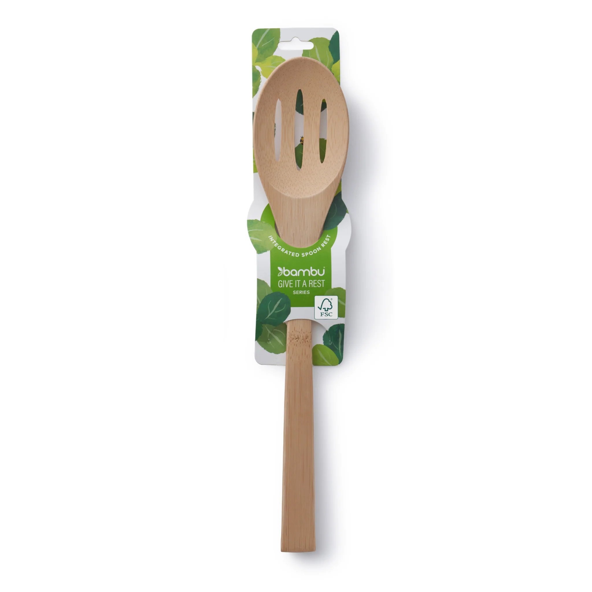 'Give It a Rest' Bamboo Slotted Spoon - Image 5