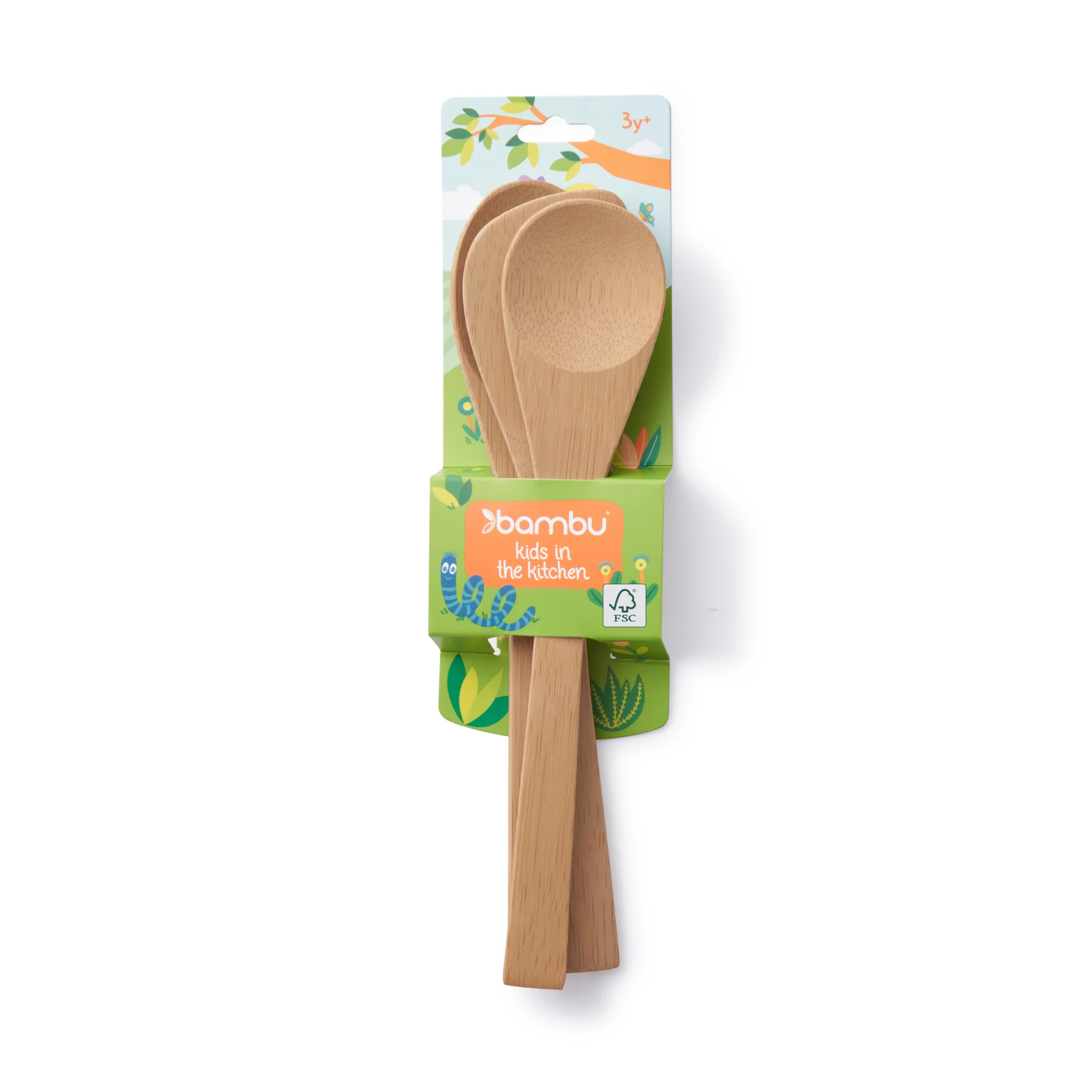 Kids in the Kitchen, Set of 3 Bamboo Utensils (3Y+) - Image 6