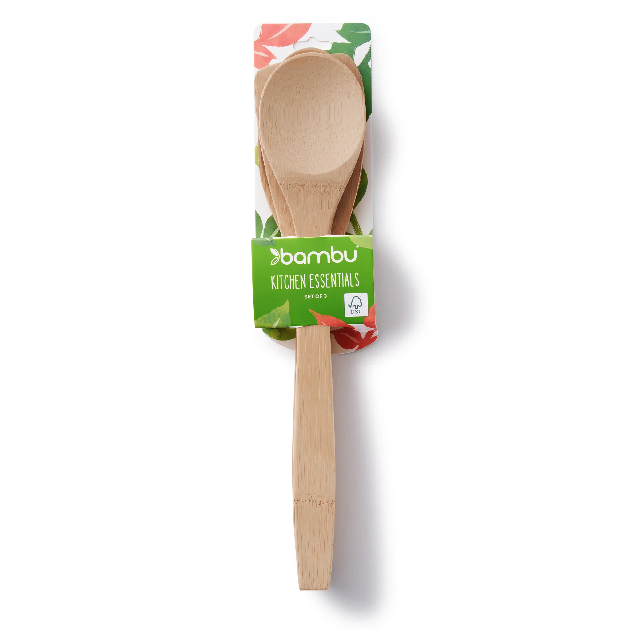 Kitchen Basics, Set of 3 Bamboo Cooking Utensils - Image 4