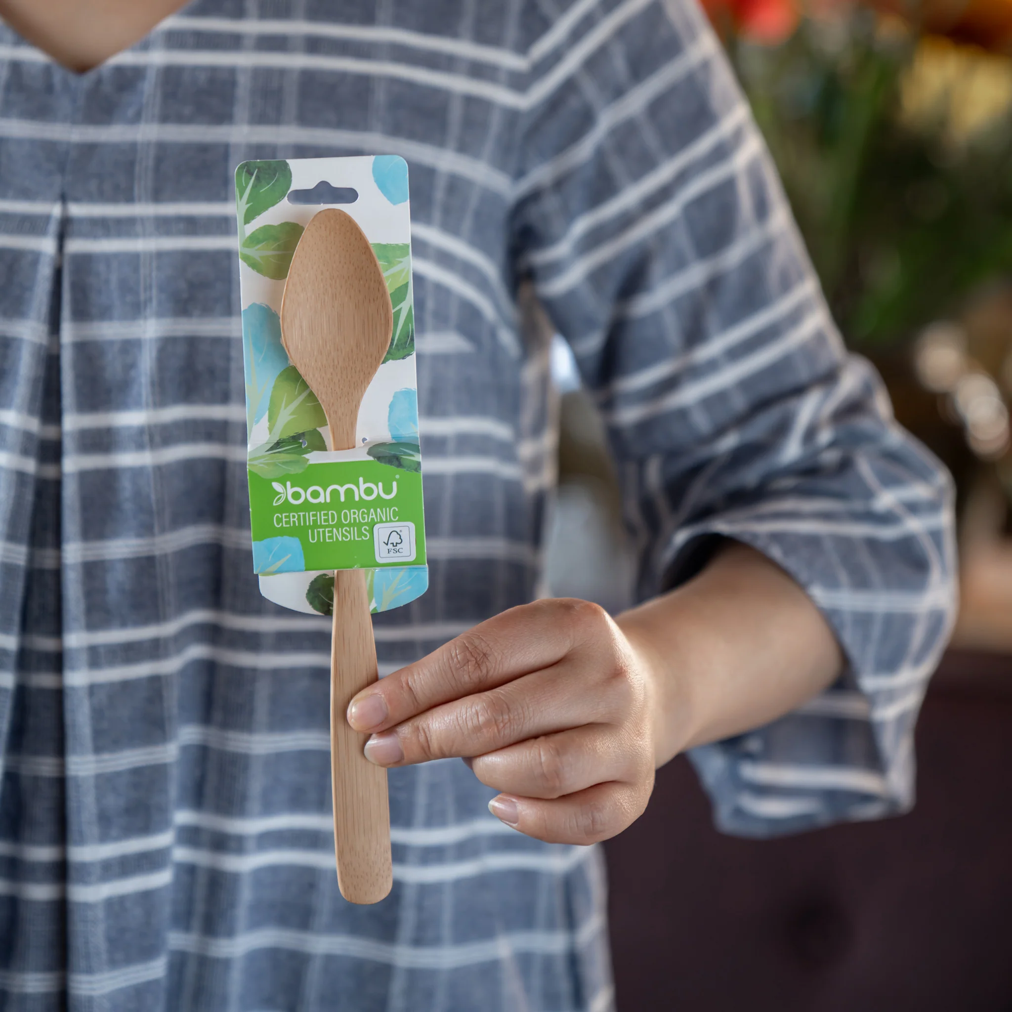 New Design Long Handle Bamboo Spoon - Image 3