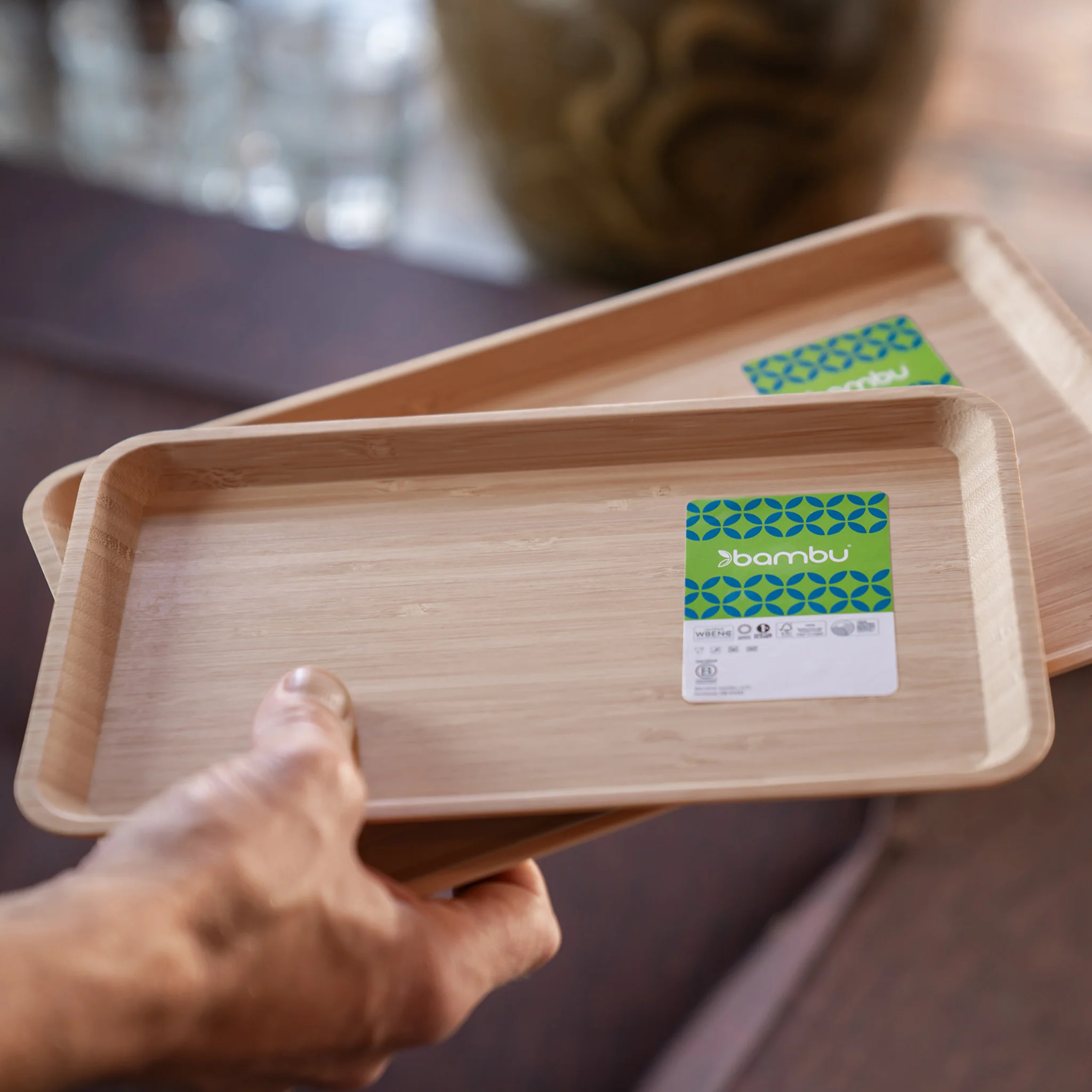 Bamboo Serving Tray, Rectangle - Image 6